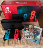 Nintendo Switch V2 Met Games, Games en Spelcomputers, Spelcomputers | Nintendo Switch, Met games, Zo goed als nieuw, Met 1 controller