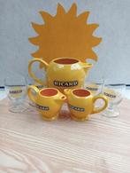Ricard glazen met zonnestralen 4st en 1 stenen kan 1 liter, Verzamelen, Ophalen of Verzenden, Nieuw, Waterglas