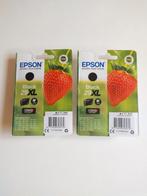 2 zwarte Epson-inktcartridges, Nieuw, Cartridge, Epson, Verzenden