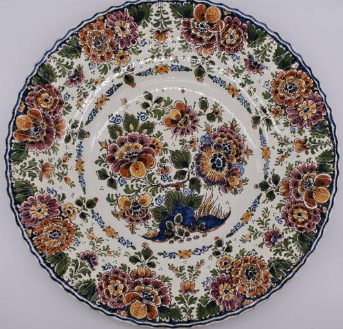 Delfts porseleinen wandbord van 50 cm, Antiek en Kunst, Antiek | Servies los, Ophalen