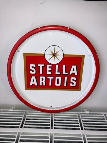 Emaille Stella Artois bierplateau, Verzamelen, Ophalen of Verzenden, Gebruikt, Reclamebord, Plaat of Schild, Stella Artois