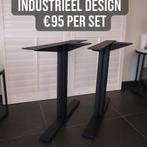 Te koop: Set moderne tafelpoten – industrieel zwart staal, Huis en Inrichting, Tafelonderdelen, Tafelpoot, Minder dan 50 cm, 50 tot 100 cm