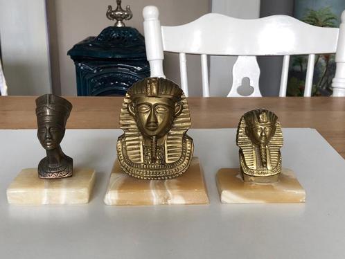 Egyptische beeldjes in brons en zamak, Antiek en Kunst, Curiosa en Brocante, Ophalen of Verzenden