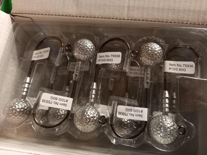 Partij van 600x Mad Cat Jigheads (60-grams) in 3 haakmaten, Watersport en Boten, Hengelsport | Algemeen, Nieuw, Overige typen