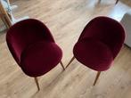 Mooie Bordeaux stoelen -2 stuks, Modern met ronde rugleuning, Twee, Gebruikt, Stof