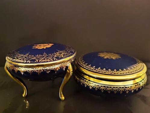 Pastaud Limoges Art Porselein in kobaltblauw + goudkleur, Antiek en Kunst, Antiek | Porselein, Ophalen