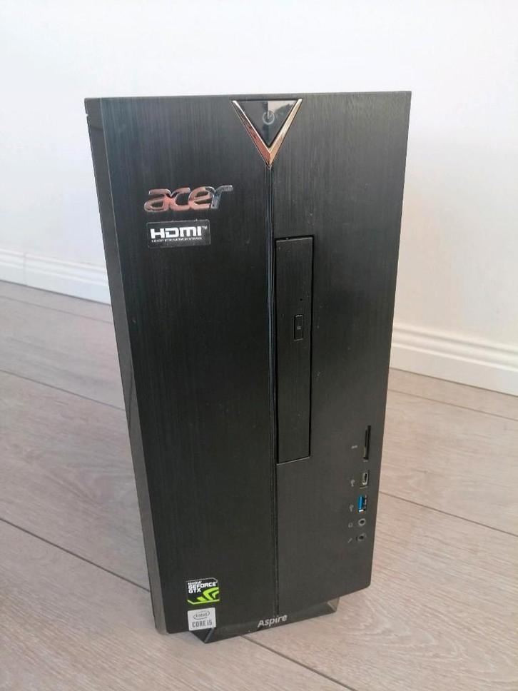 Gaming mini ITX PC Acer TC-895 GTX1650 I5 8GB SSD 256Gb 1TB, Computers en Software, Desktop Pc's, Gebruikt, 2 tot 3 Ghz, HDD, SSD