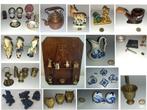 VINTAGE raamobject BRASS COPPER PORSELEIN, Antiek en Kunst, Ophalen of Verzenden, Koper