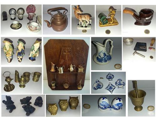 VINTAGE raamobject BRASS COPPER PORSELEIN, Antiek en Kunst, Antiek | Brons en Koper, Koper, Ophalen of Verzenden