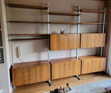 Vintage palissander Wall unit 1960s beschikbaar voor biedingen