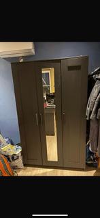 Zwarte klerenkast, Huis en Inrichting, Kasten | Kleerkasten, Ophalen, Gebruikt, 100 tot 150 cm, Zwart modern