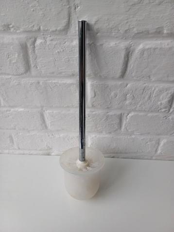 Brosse toilette WC manche acier support plastique, Enlèvement ou Envoi, Comme neuf
