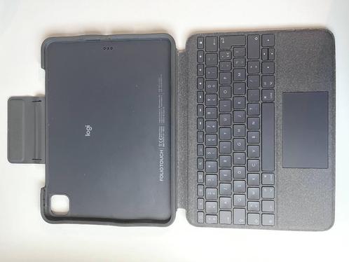 Logitech iPad-hoes met toetsenbord – AZERTY, Computers en Software, Tablet-hoezen, Gebruikt, Bescherming voor- en achterkant, 11 inch