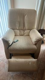 Natuzzi massagezetel leer, Huis en Inrichting, Fauteuils, Ophalen, Gebruikt, Leer