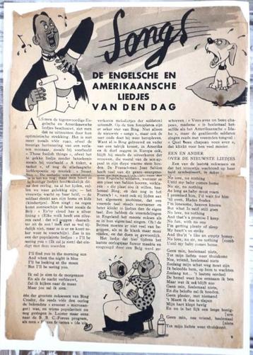 "Songs" De Engelse en Amerikaanse liedjes van de dag beschikbaar voor biedingen