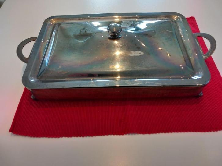 Plat de service de table en métal argenté, Maison & Meubles, Cuisine | Vaisselle, Utilisé, Autres types, Autres matériaux, Enlèvement