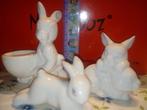 3 konijnen  beeldjes, Verzamelen, Beelden en Beeldjes, Ophalen of Verzenden