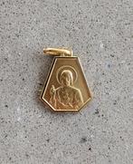 Médaillon, pendentif Jésus Sacré Coeur - plaque or, plaqué o, Antiquités & Art, Enlèvement ou Envoi