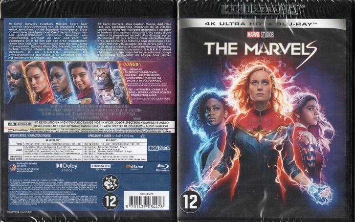 the marvels (4k ultra-hd + blu-ray) nieuw, Cd's en Dvd's, Blu-ray, Nieuw in verpakking, Actie, Ophalen of Verzenden