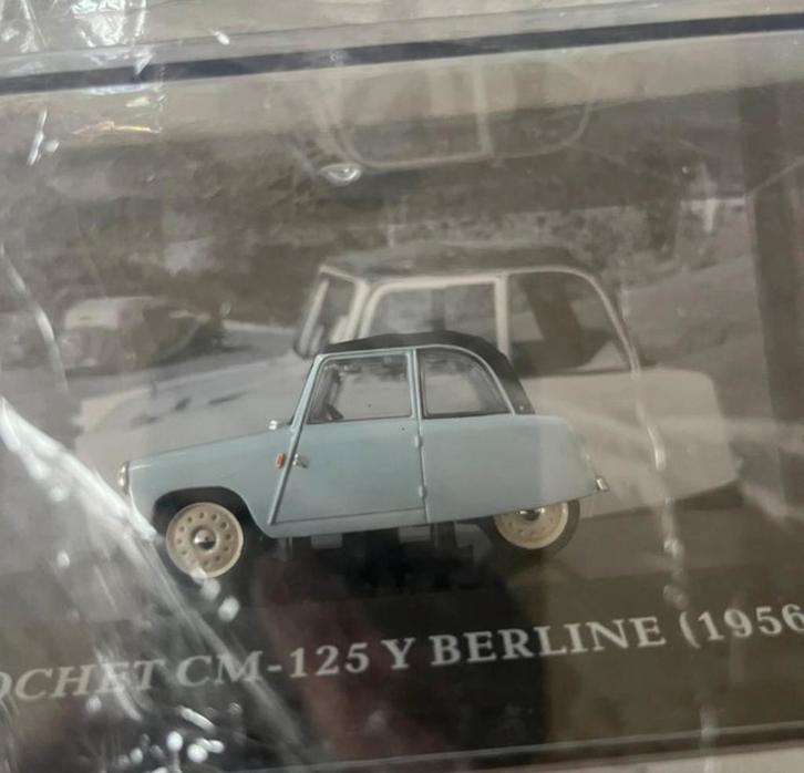 Microcar Mochet CM-124 Y Berline bleu clair 1956 1:43, Hobby & Loisirs créatifs, Voitures miniatures | 1:43, Enlèvement ou Envoi