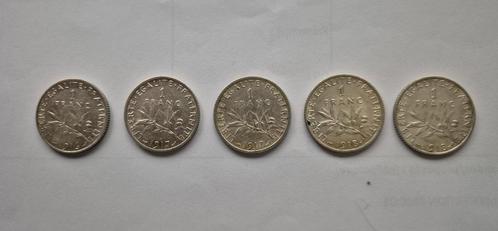 Munten Frankrijk 1 frank 1916,1917,1918, Postzegels en Munten, Munten | Europa | Euromunten, Losse munt, Overige waardes, Frankrijk