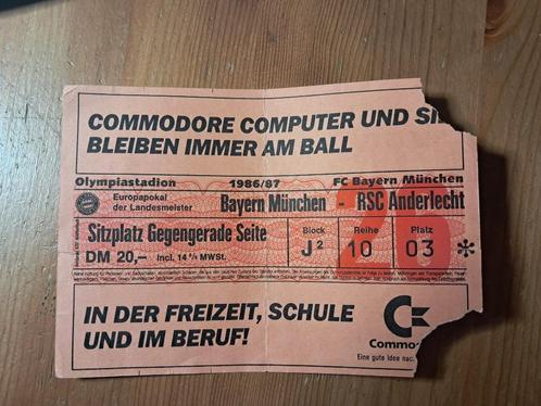 Ticket, Billet Bayern München - RSC Anderlecht 1986-1987, Verzamelen, Sportartikelen en Voetbal, Gebruikt, Overige typen, Ophalen of Verzenden