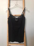 Vero Moda zwarte top met kant, maat XS / S, Gedragen, Zonder mouw, Maat 36 (S), Zwart