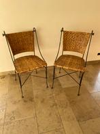 Stoelen set van 2 smeedijzer, Huis en Inrichting, Ophalen, Zo goed als nieuw