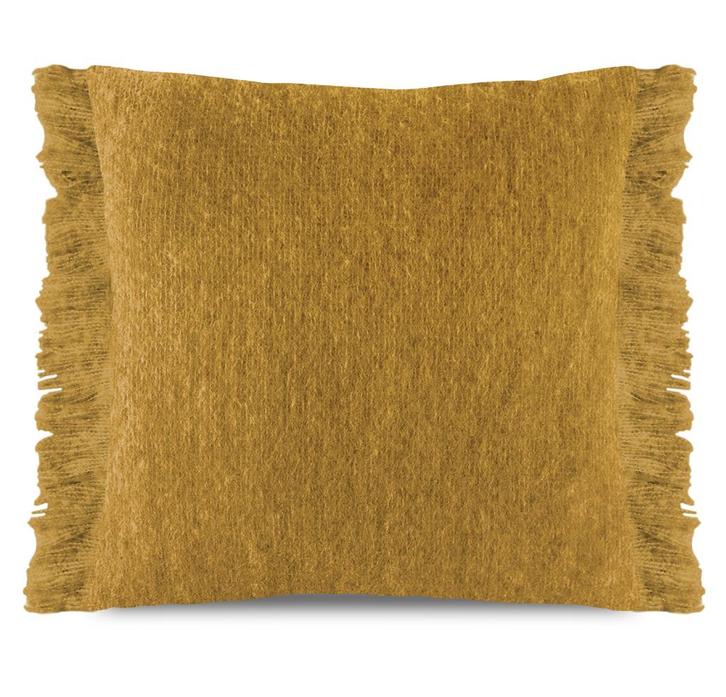 Podevache Curry wollen kussen NIEUW 45x 45 cm, Huis en Inrichting, Woonaccessoires | Kussens, Nieuw, Geel, Vierkant, Ophalen of Verzenden