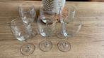 Set kleine wijnglazen te koop - 6st, Ophalen, Zo goed als nieuw, Overige typen