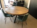 Eettafel Mangohout | Rond | 140cm (GIGA meubel) (140x75), Huis en Inrichting, Ophalen, Rond, Zo goed als nieuw, Vijf personen of meer