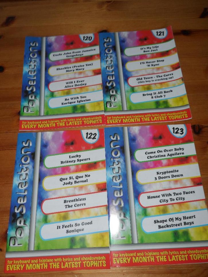 Pop Selections 120 t/m 123, 125 t/m 129, Musique & Instruments, Partitions, Neuf, Artiste ou Compositeur, Populaire, Guitare, Piano