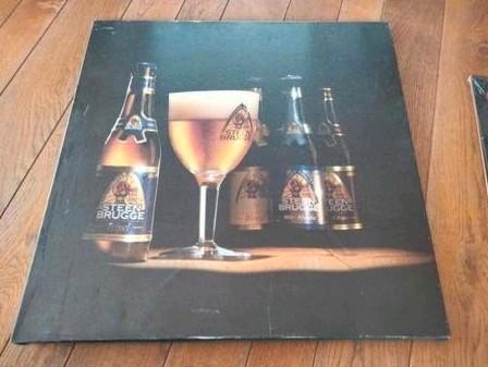 Steenbrugge-frame op canvas. Zie foto's. Verzending mogelijk, Verzamelen, Biermerken, Gebruikt, Reclamebord, Plaat of Schild, Overige merken