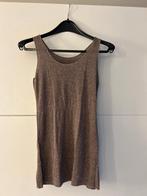 Taupekleurige mouwloze top met glansdraad, Sans manches, Enlèvement ou Envoi, Taille 36 (S), Comme neuf