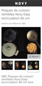 Taque avec hotte intégrée NOVY 1881 NEUVE EMBALLÉE, Enlèvement, Induction