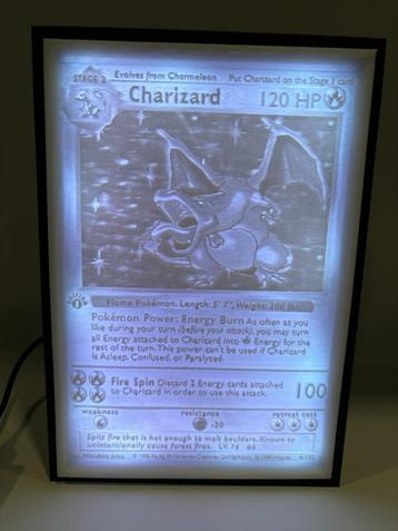 Charizard First Edition Base Set Lightbox – Een Must-Have vo beschikbaar voor biedingen