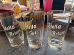 Set antieke Belgische bierglazen, Ophalen of Verzenden, Zo goed als nieuw, Bierglas