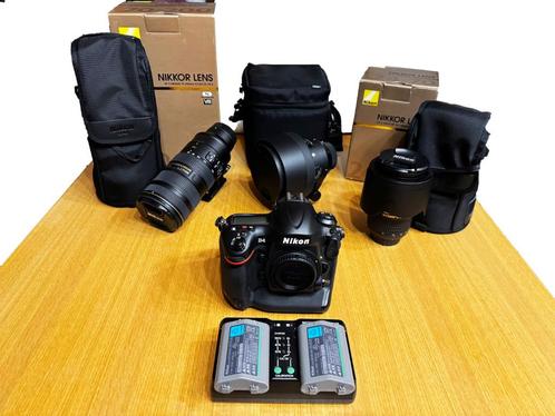 Nikon D4 et accessoires + 24-70mm 2.8G ED + 70-200mm 2.8GII, Audio, Tv en Foto, Fotocamera's Digitaal, Gebruikt, Spiegelreflex