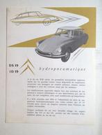 Reclameblad Citroën DS 1957, Boeken, Ophalen, Zo goed als nieuw, Citroën