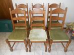 Eiken stoelen 6 stuks, Ophalen, Zo goed als nieuw, Hout, Vijf, Zes of meer stoelen