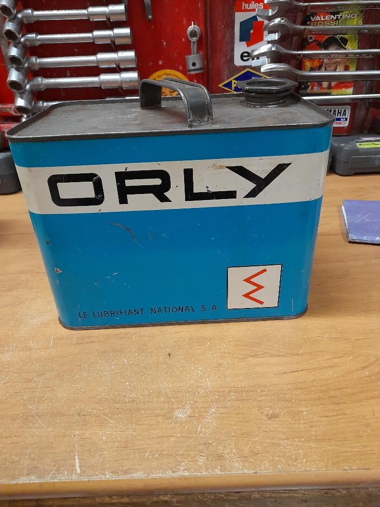 ancien bidon huile vide orly 5 litres, Collections, Marques & Objets publicitaires, Utilisé, Autres types, Envoi