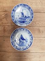 Delfts blauw - 2 mooie borden, Antiek en Kunst, Ophalen