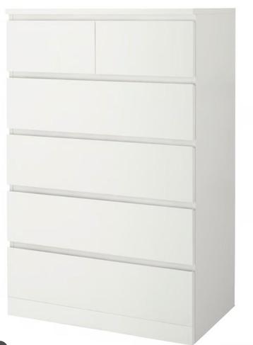 IKEA Malm ladekast 80cm x 123cm - wit - 3 stuks beschikbaar  beschikbaar voor biedingen