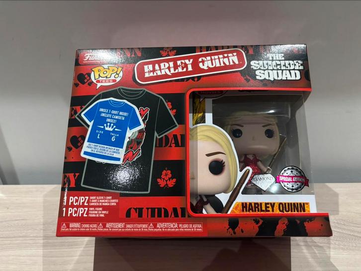Harley Quinn 1111 Funko Pop! & Tee Box DC The Suicide Squad, Verzamelen, Poppetjes en Figuurtjes, Ophalen of Verzenden