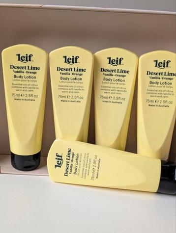 Leif –Desert Lime Vanilla Orange Body lotion 5 stuks x 75 ml beschikbaar voor biedingen