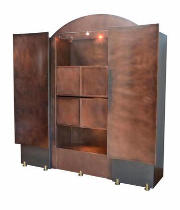 Vintage 1970/'80s Belgo Chrom Barkast met Verlichting beschikbaar voor biedingen