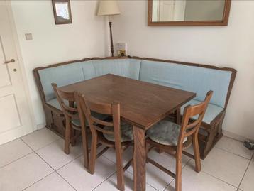salle à manger table banquette chaises, Enlèvement, Comme neuf