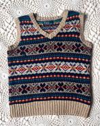 Ralph Lauren Fair Isle Vintage debardeur gilet XS, Kleding | Dames, Verzenden, Zo goed als nieuw, Beige