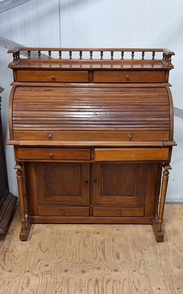VERHUIZINGSOPRUIMING! Massief teakhouten secretaire, bureau., Ophalen, Zo goed als nieuw, Landelijk rustiek brocante industrieel vintage