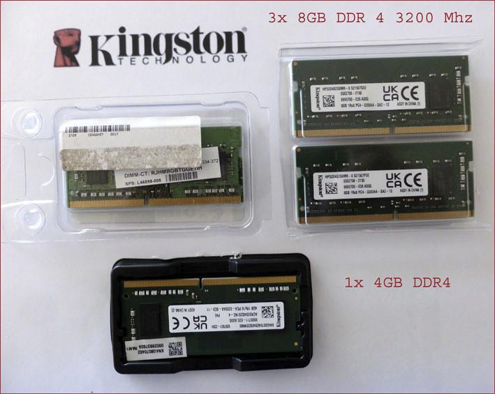 3 x 8 Go de mémoire vive, DDR4, SODIMM, 3200 MHz, Informatique & Logiciels, Mémoire RAM, Comme neuf, Laptop, 8 GB, DDR4, Enlèvement ou Envoi
